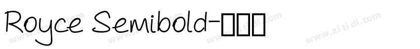 Royce Semibold字体转换